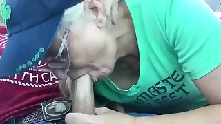 Hot Mature MILF Sucks Her Best Friend's Big Cock&excl;